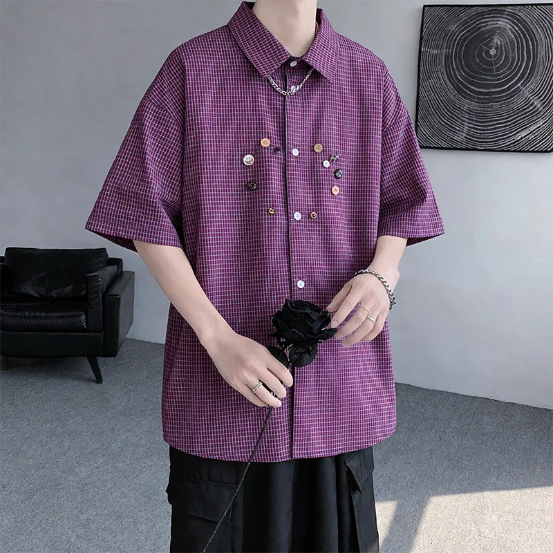 Men's Casual Plaid Collar Short Sleeve Shirt Loose Fit Summer Daily Top
Men's Casual Plaid Collar Short Sleeve Shirt Loose Fit Summer Daily Top