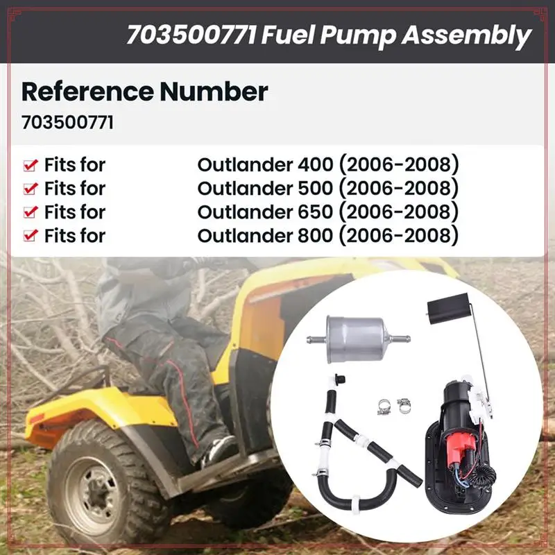 For Can-Am 06-08 Outlander 400 500 650 800 Max 703500771 Fuel Pump Replacement Unit New
For Can-Am 06-08 Outlander 400 500 650 800 Max 703500771 Fuel Pump Replacement Unit New