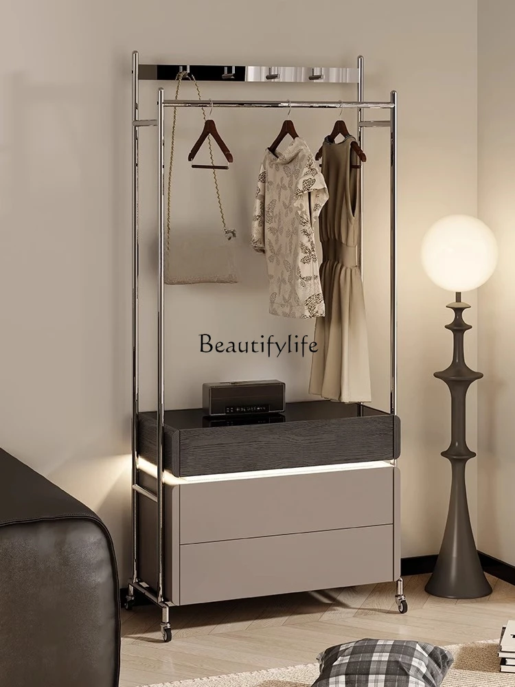 Italian Minimalist Movable Coat Rack Integrated Solid Wood Floor-standing Light Luxury Living Room Storage Rack
Italian Minimalist Movable Coat Rack Integrated Solid Wood Floor-standing Light Luxury Living Room Storage Rack