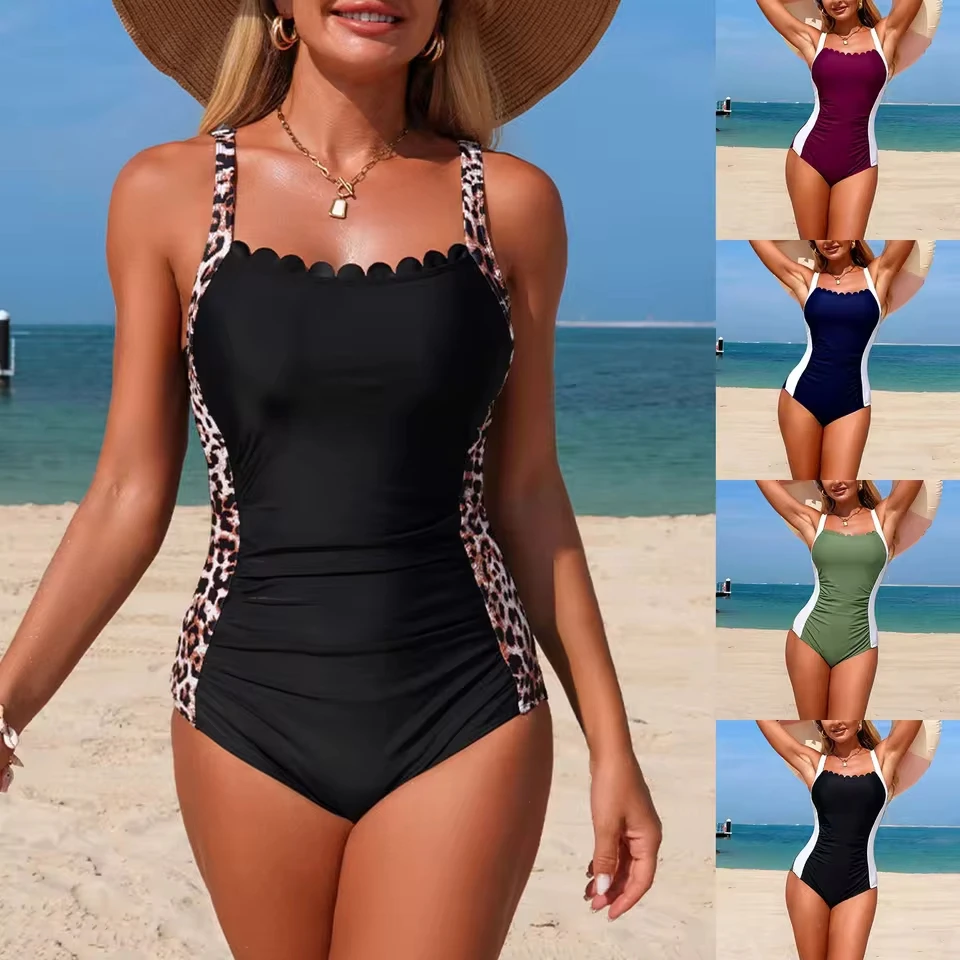 Women 1 Piece Swimsuit Lady Girls Color Block Print Bathing Suits Athletic Swimwear Costume Padded Swimsuit Women'S Swimsuit
Women 1 Piece Swimsuit Lady Girls Color Block Print Bathing Suits Athletic Swimwear Costume Padded Swimsuit Women'S Swimsuit