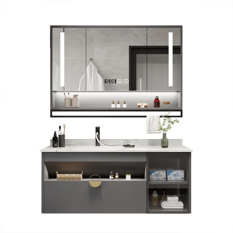 Modern simple light luxury rock slab solid wood bathroom cabinet washbasin cabinet combination bathroom cabinet
Modern simple light luxury rock slab solid wood bathroom cabinet washbasin cabinet combination bathroom cabinet