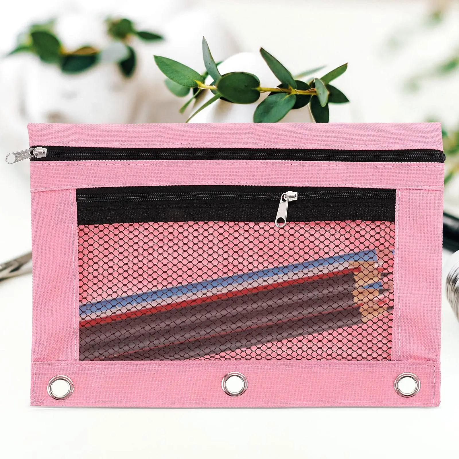 2PCS Double-layer Bag Oxford Cloth Binder Binder Pens Pocket Pens Pocket Zipper Pen Holder Gray Pink Student Supplies
2PCS Double-layer Bag Oxford Cloth Binder Binder Pens Pocket Pens Pocket Zipper Pen Holder Gray Pink Student Supplies