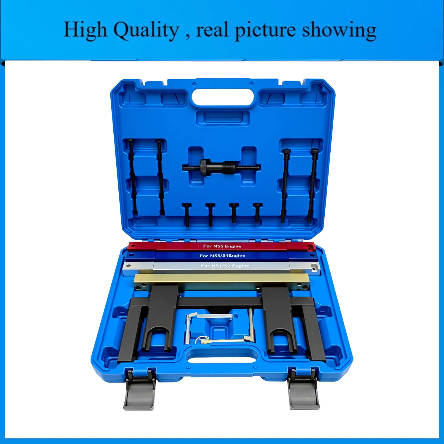 Engine Camshaft Alignment Lock Timing Tool Kit for BMW S55 N51 N52 N53 N54 N55 Camshaft Timing Tool
Engine Camshaft Alignment Lock Timing Tool Kit for BMW S55 N51 N52 N53 N54 N55 Camshaft Timing Tool