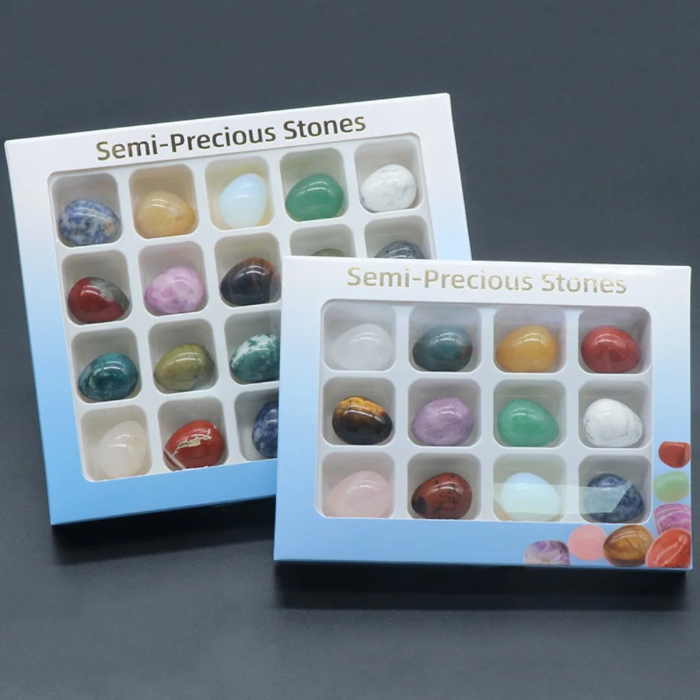 12/20pcs Mixed Stone Set Colorful Crystals Eggs Natural Stone Easter Eggs Gemstones Polished Worry Stones Tabletop Ornament Gift
12/20pcs Mixed Stone Set Colorful Crystals Eggs Natural Stone Easter Eggs Gemstones Polished Worry Stones Tabletop Ornament Gift