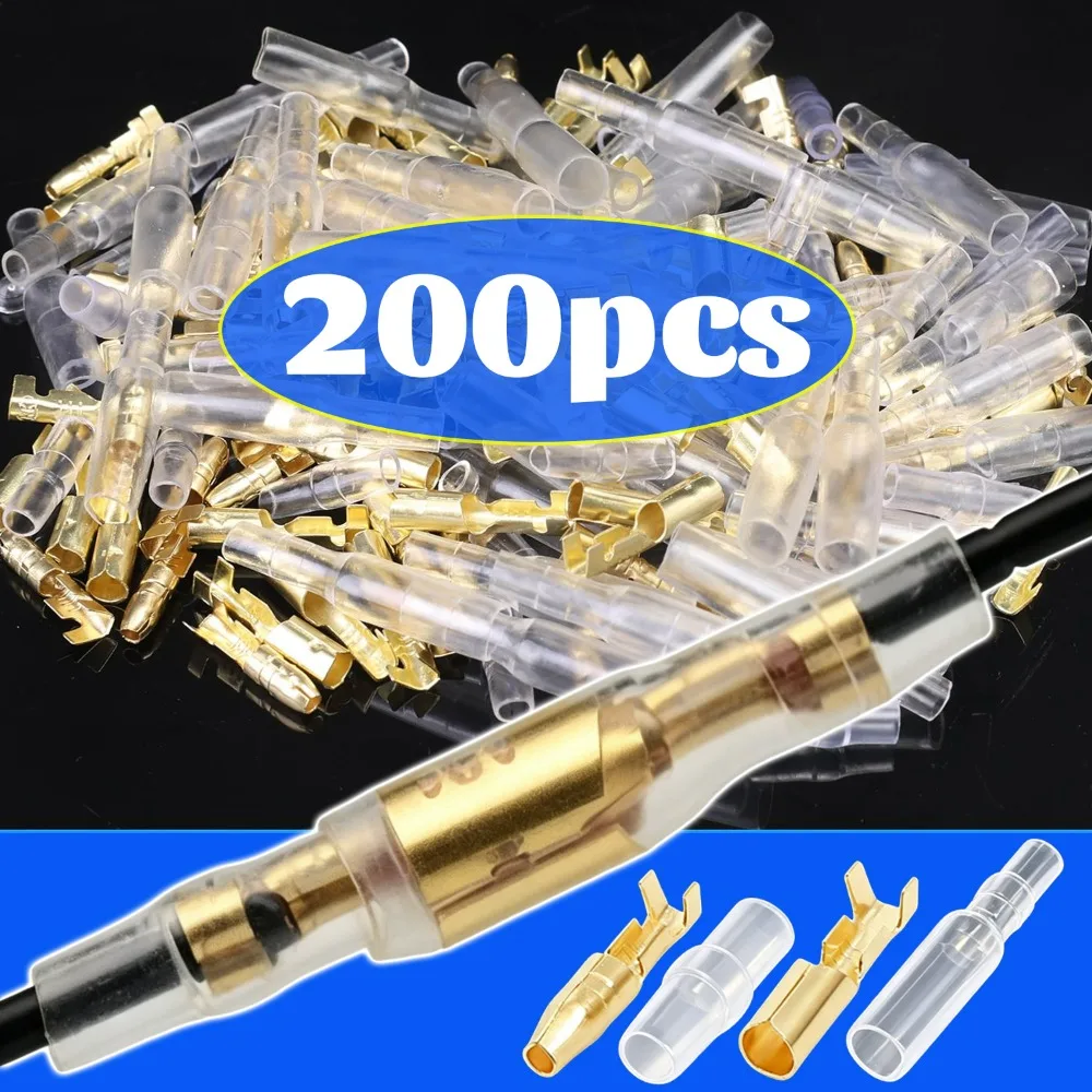 4.0 Bullet Crimp Terminal Car Wire Connector Male Female Terminals Kit Transparent Insulating Sleeve Quick Splice Connectors
4.0 Bullet Crimp Terminal Car Wire Connector Male Female Terminals Kit Transparent Insulating Sleeve Quick Splice Connectors