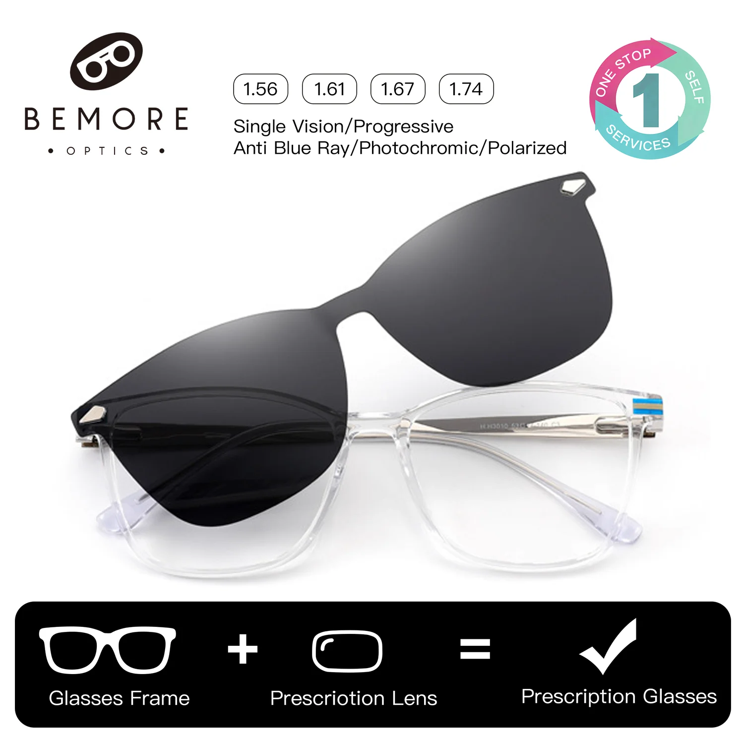 Очки BEMORE Square Polarized UV с магнитным креплением, поляризационные, с защитой от ультрафиолета и синего света, на заказ, для мужчин и женщин, из ацетата, оптические, с диоптриями.
Очки BEMORE Square Polarized UV с магнитным креплением, поляризационные, с защитой от ультрафиолета и синего света, на заказ, для мужчин и женщин, из ацетата, оптические, с диоптриями.