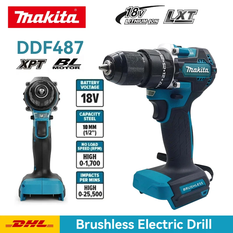 Makita DDF487 18V Cordless Brushless Driver Drill Electric Screwdriver 10mm 2-Speed Drill Driver Cordless Power Tool
Makita DDF487 18V Cordless Brushless Driver Drill Electric Screwdriver 10mm 2-Speed Drill Driver Cordless Power Tool