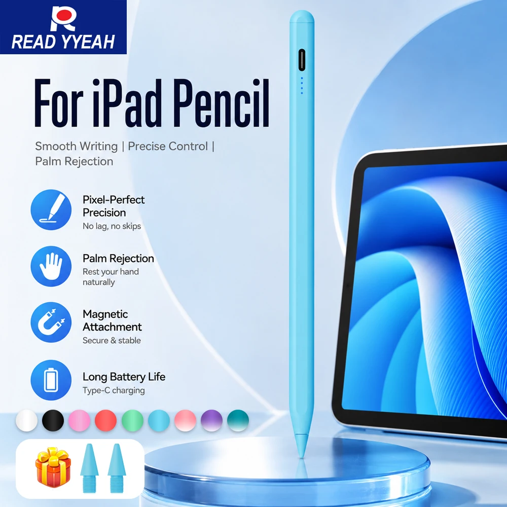 2026 For Apple Pencil With Palm Rejection Magnetic Stylus Pen For iPad 10th/11th Gen A16 Pro 11/12.9/13 M4 Air 4/5/6 Mini 5/6/7
2026 For Apple Pencil With Palm Rejection Magnetic Stylus Pen For iPad 10th/11th Gen A16 Pro 11/12.9/13 M4 Air 4/5/6 Mini 5/6/7