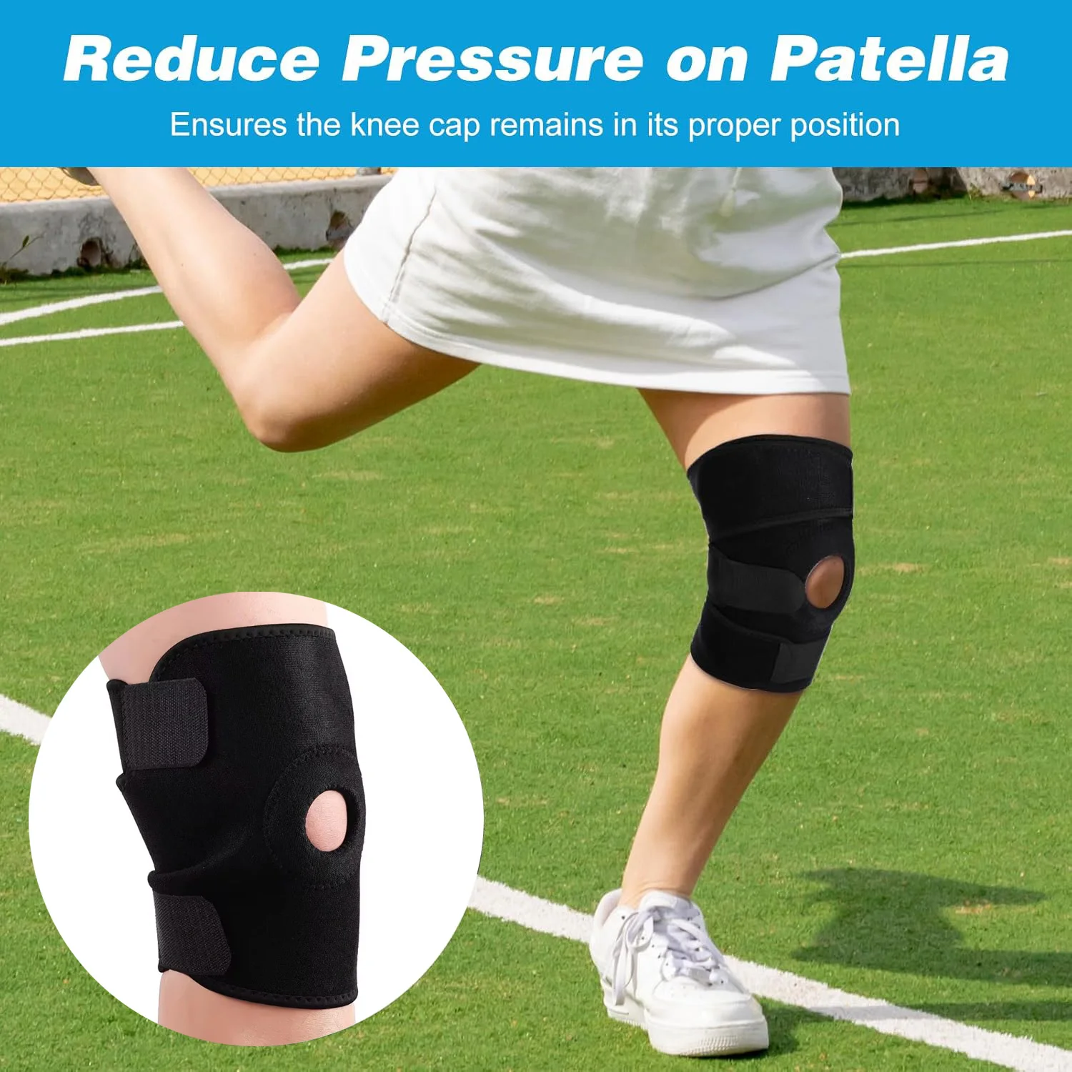 1 Pc Basketball Sports Knee Pads Soccer Badminton Spring-loaded Knee Pads For Hiking Cycling Running - Unisex Outdoor Use
1 Pc Basketball Sports Knee Pads Soccer Badminton Spring-loaded Knee Pads For Hiking Cycling Running - Unisex Outdoor Use