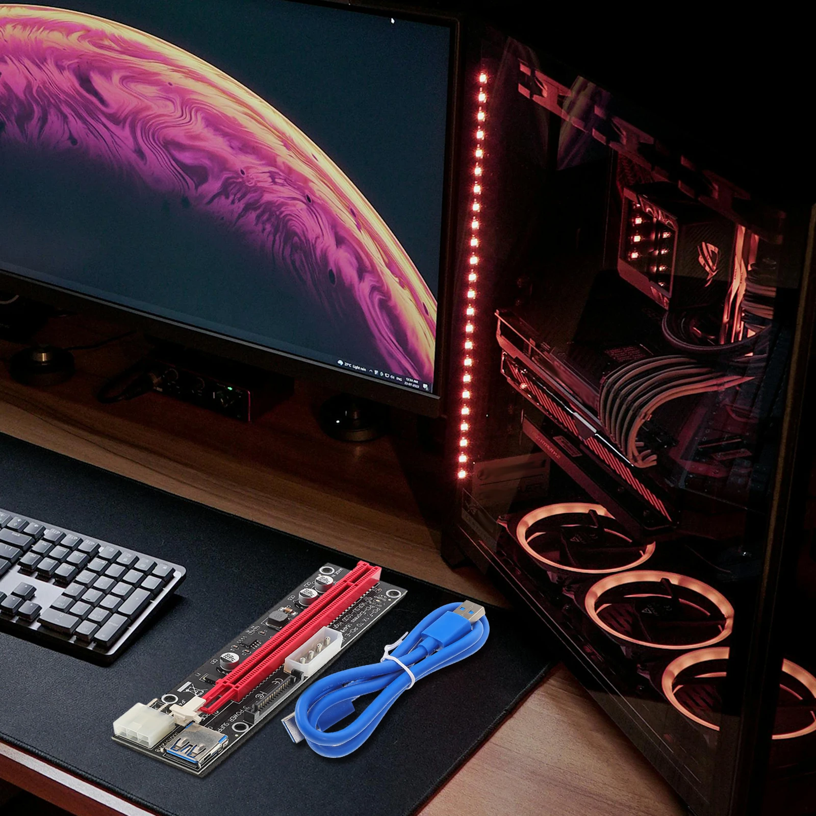 Graphics Card Extension Cable PCIe Riser 1X to 16X Connector High Speed Transmission Stable Connection GPU Dock Notebook
Graphics Card Extension Cable PCIe Riser 1X to 16X Connector High Speed Transmission Stable Connection GPU Dock Notebook