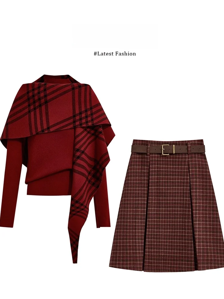 Slimming A-Line Skirt in Red Plaid High Waist for Women Spring 2026 New Style College Style Youthful Korean Retro Design
Slimming A-Line Skirt in Red Plaid High Waist for Women Spring 2026 New Style College Style Youthful Korean Retro Design