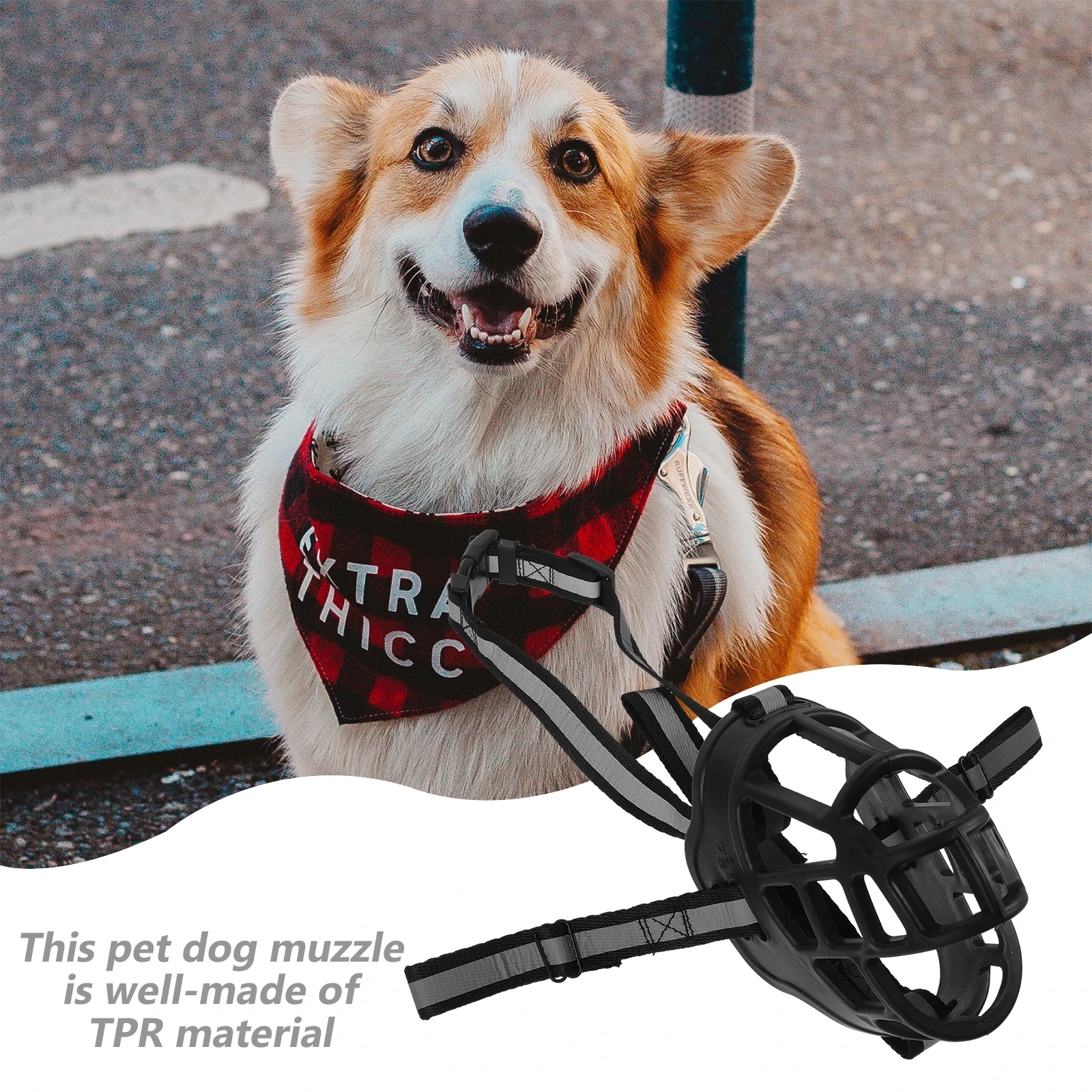 1PC Dog Muzzle Pet Mask Anti Bark Masks for Medium Large Dogs Black Reflective Adjustable Portable TPR Material Safe Durable
1PC Dog Muzzle Pet Mask Anti Bark Masks for Medium Large Dogs Black Reflective Adjustable Portable TPR Material Safe Durable
