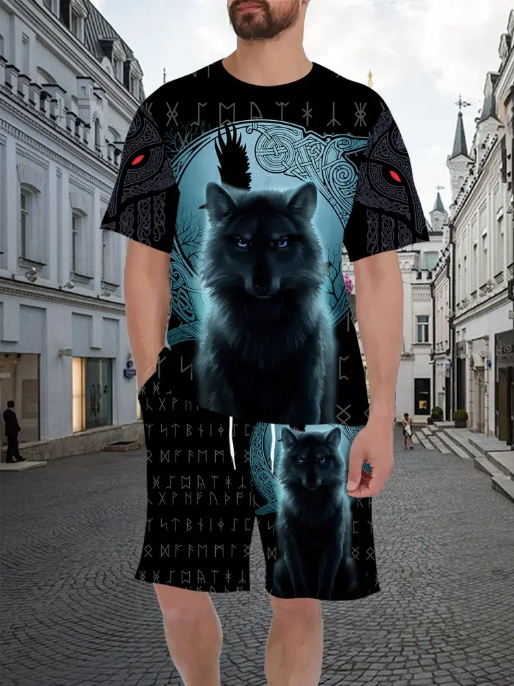 Man Summer Sportswear Set Clothes T-Shirt Shorts Jogging Sports Sets Trend Lion Tiger Printing Tracksuits Male Activewear Suit
Man Summer Sportswear Set Clothes T-Shirt Shorts Jogging Sports Sets Trend Lion Tiger Printing Tracksuits Male Activewear Suit