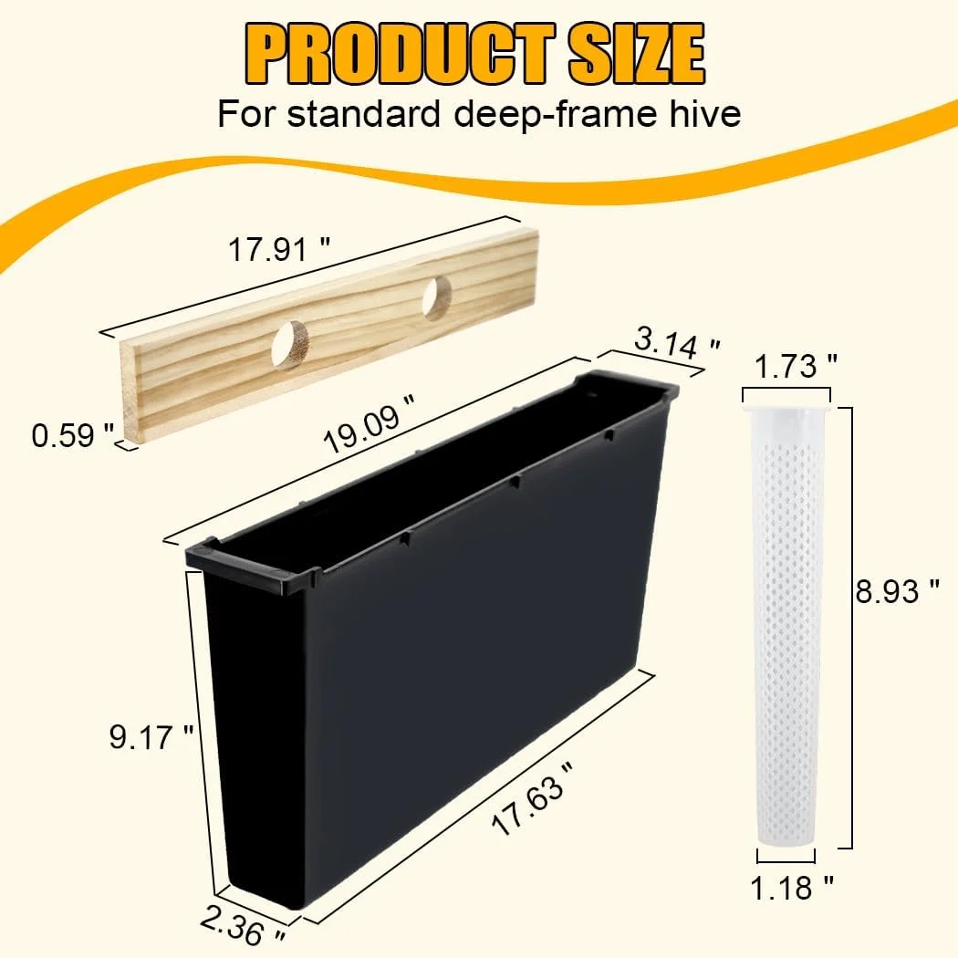 2 Pack 6.5L Bee Pro Feeder Beekeeping Supplies Beehive Frame Feeder for Bee Feeding Deep Frame Beehive Feeders
2 Pack 6.5L Bee Pro Feeder Beekeeping Supplies Beehive Frame Feeder for Bee Feeding Deep Frame Beehive Feeders