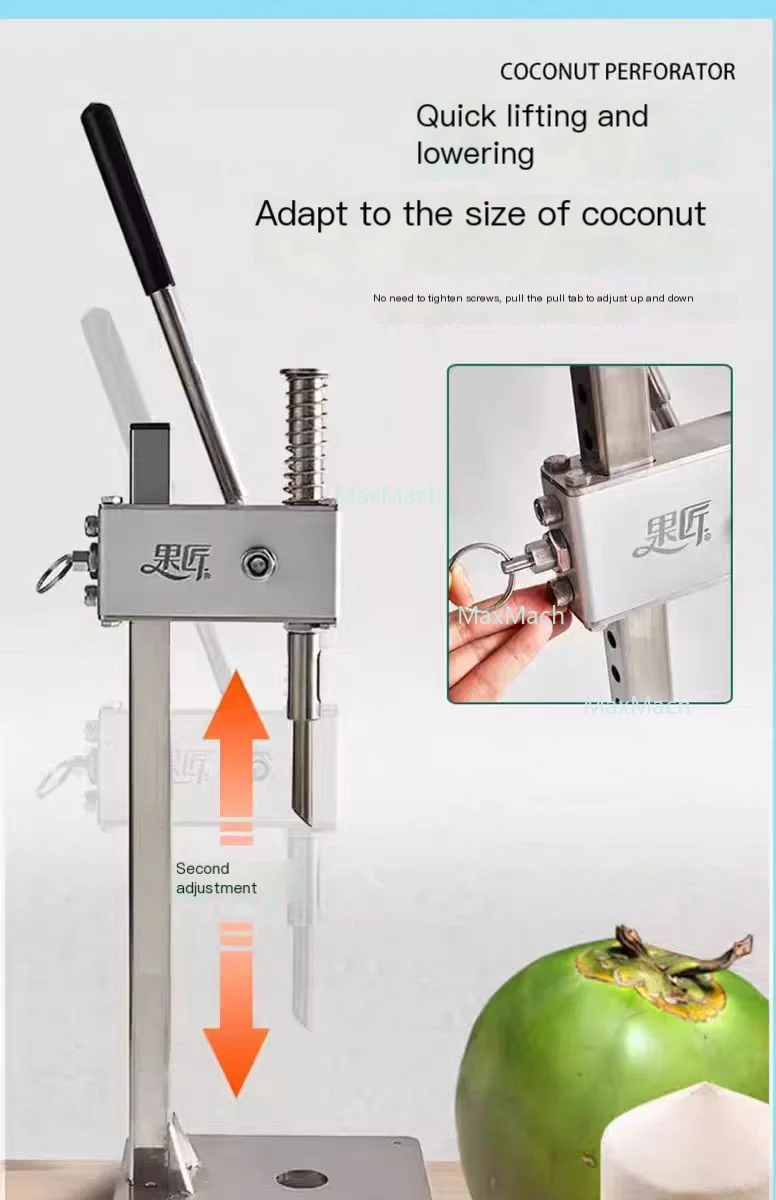 Manual coconut shell opener young coconut Hole Opening tool Coco Water Punch Tap Drill old coconut hole puncher
Manual coconut shell opener young coconut Hole Opening tool Coco Water Punch Tap Drill old coconut hole puncher