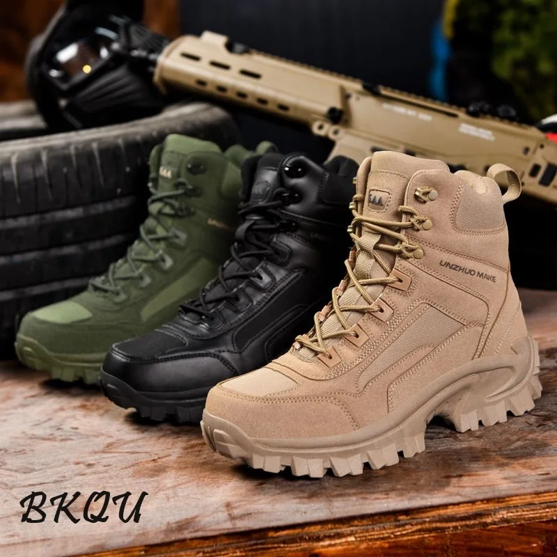 BKQU Brand 2024 New Outdoor High-top Safety Boots for Men Wear-resistant Training Combat Tactical Boots Breathable
BKQU Brand 2024 New Outdoor High-top Safety Boots for Men Wear-resistant Training Combat Tactical Boots Breathable