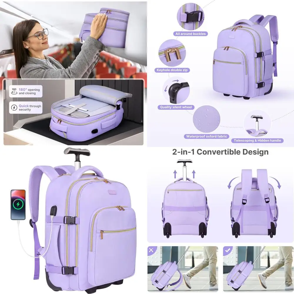 Женский рюкзак на колесиках для ноутбука 17, ручная кладь, ночная деловая дорожная сумка Taro Purple
Женский рюкзак на колесиках для ноутбука 17, ручная кладь, ночная деловая дорожная сумка Taro Purple