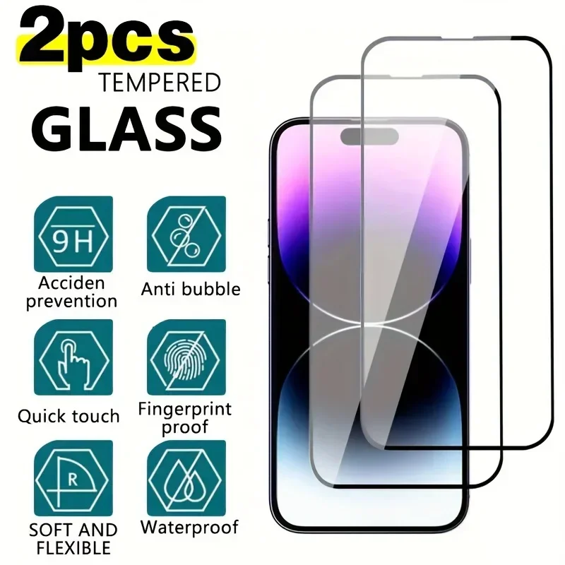 2Pack Tempered Glass Screen Protector for iPhone 16 15 14 13 12 11 Pro Max XR XS Max 7 8Plus Scratch Resistant Anti-Fingerprint
2Pack Tempered Glass Screen Protector for iPhone 16 15 14 13 12 11 Pro Max XR XS Max 7 8Plus Scratch Resistant Anti-Fingerprint