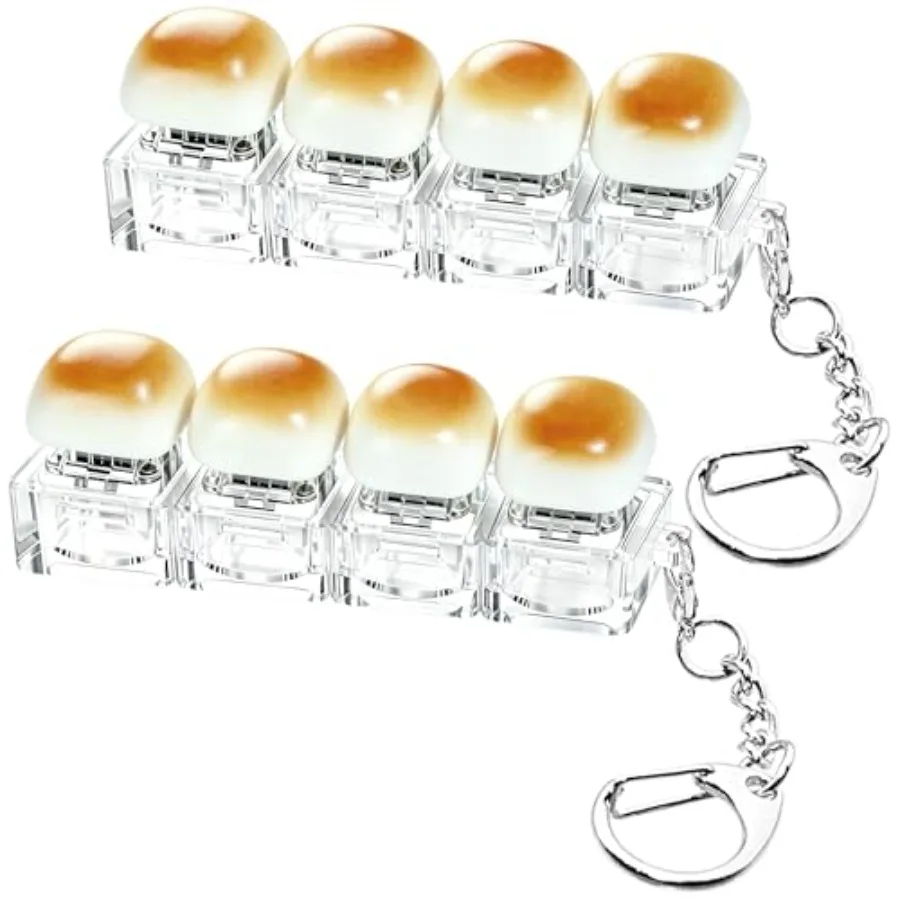 2 Pack Cute Keyboard Fidget Toy, Bread Shape Keyboard Fidget Keychain 4-in-1 Keyboard Decompression Button Finger Clicker Toys,
2 Pack Cute Keyboard Fidget Toy, Bread Shape Keyboard Fidget Keychain 4-in-1 Keyboard Decompression Button Finger Clicker Toys,