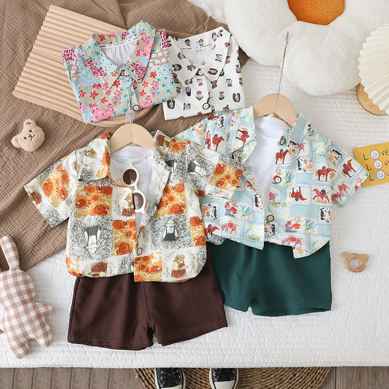 Baby Boys Clothes Set Toddler Kids Shirts+ Shorts 2pcs Outfits Cartoon Beach Vacation Costume 2025 Summer Children's Clothing
Baby Boys Clothes Set Toddler Kids Shirts+ Shorts 2pcs Outfits Cartoon Beach Vacation Costume 2025 Summer Children's Clothing