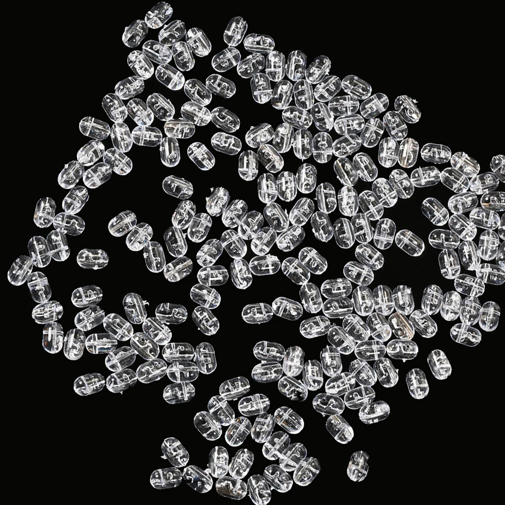 100pcs Fishing Beads Tranparent Double-Cross Hole Beads Clear Beads Sets 4.7x6mm/5x8mm Fishing Rig Tools Replacement Parts
100pcs Fishing Beads Tranparent Double-Cross Hole Beads Clear Beads Sets 4.7x6mm/5x8mm Fishing Rig Tools Replacement Parts