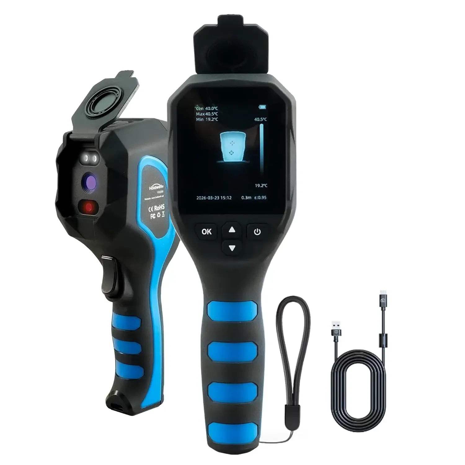 Thermal Imaging Camera 320x240 TISR Super Resolution, 160x120 IR Resolution, -4°F to 1022°F, IP54, 4 Image Modes & 6 Color Palet
Thermal Imaging Camera 320x240 TISR Super Resolution, 160x120 IR Resolution, -4°F to 1022°F, IP54, 4 Image Modes & 6 Color Palet