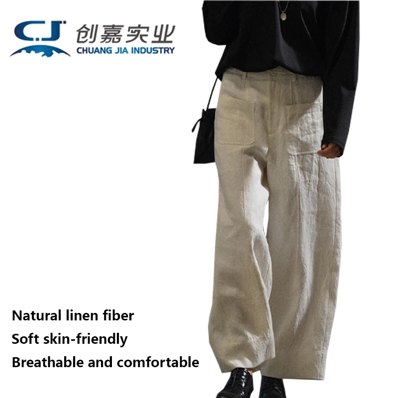 100% Linen Women's Nine Minute Pants Spring Autumn Youth Fashion Street Wear Pink Loose Straight Leg Pants Good quality
100% Linen Women's Nine Minute Pants Spring Autumn Youth Fashion Street Wear Pink Loose Straight Leg Pants Good quality