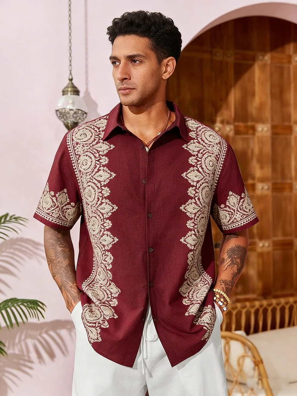 2026 Men's Retro Short Sleeve Lapel Shirt Khaki Natural Texture 3D Printed Shirt Outdoor Casual Outdoor Men's Top Fast Shipping
2026 Men's Retro Short Sleeve Lapel Shirt Khaki Natural Texture 3D Printed Shirt Outdoor Casual Outdoor Men's Top Fast Shipping