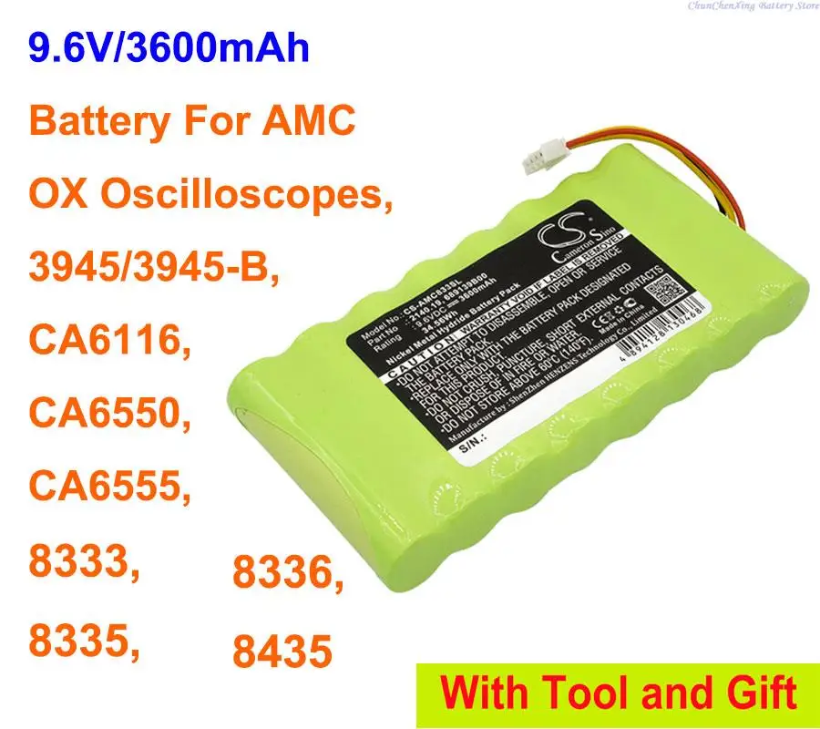 Cameron Sino 3600mAh Battery 2140.19, 689139B00 for AMC 3945/3945-B, 8333, 8335, 8336,8435,CA6116,CA6550,CA6555,OX Oscilloscopes
Cameron Sino 3600mAh Battery 2140.19, 689139B00 for AMC 3945/3945-B, 8333, 8335, 8336,8435,CA6116,CA6550,CA6555,OX Oscilloscopes