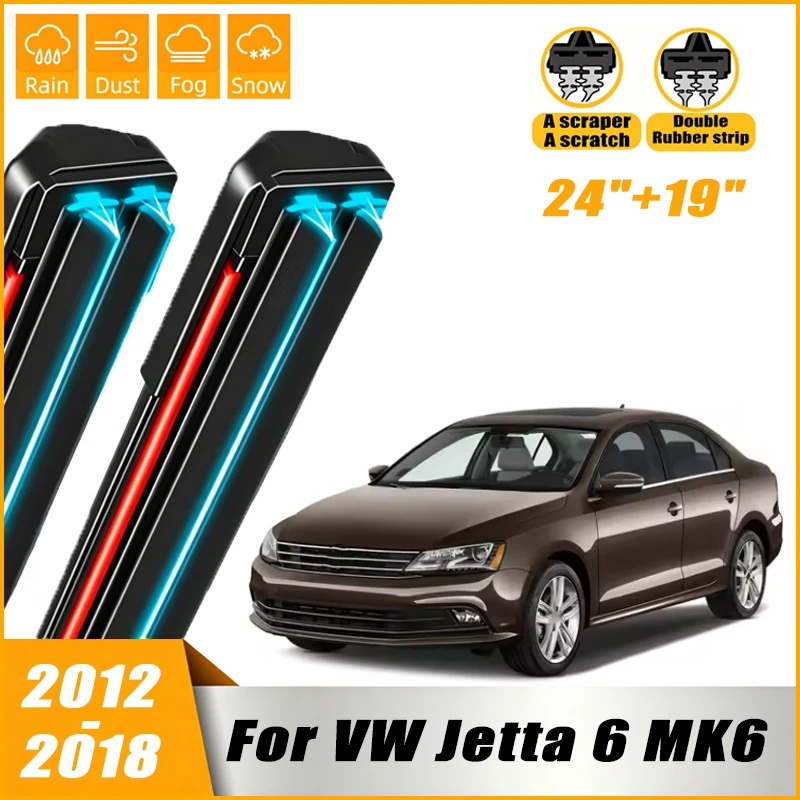 2Pcs Front Windshield Windscreen Wiper Blades For Volkswagen Jetta 6 MK6 A6 Passat CC 2012 - 2018 Window Rain Brushes 24"+19"
2Pcs Front Windshield Windscreen Wiper Blades For Volkswagen Jetta 6 MK6 A6 Passat CC 2012 - 2018 Window Rain Brushes 24"+19"