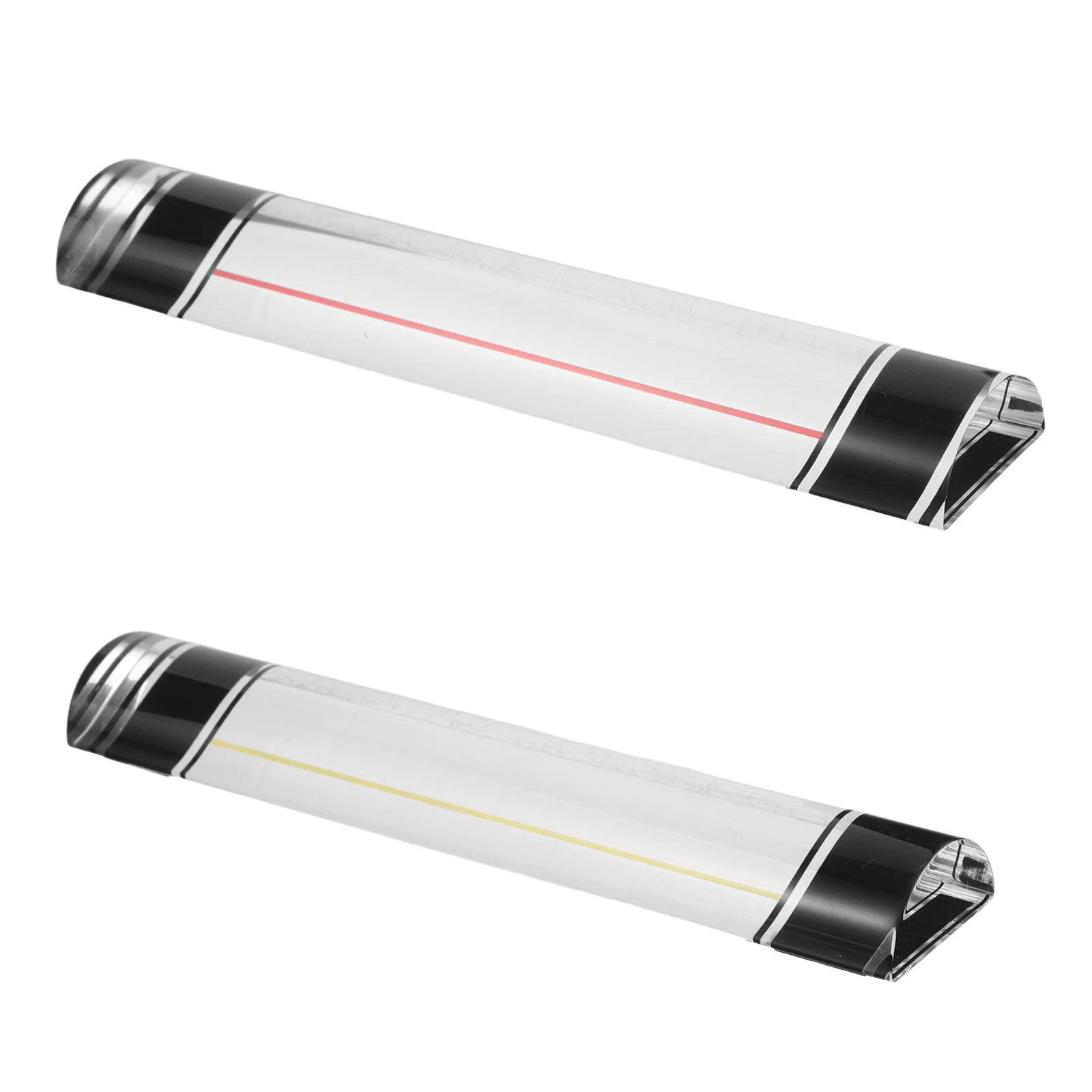 2Pcs Acrylic Magnifying Ruler Clear Portable Reading Magnifier Strip Shape Large Surface Transparent Measuring Tool for Books