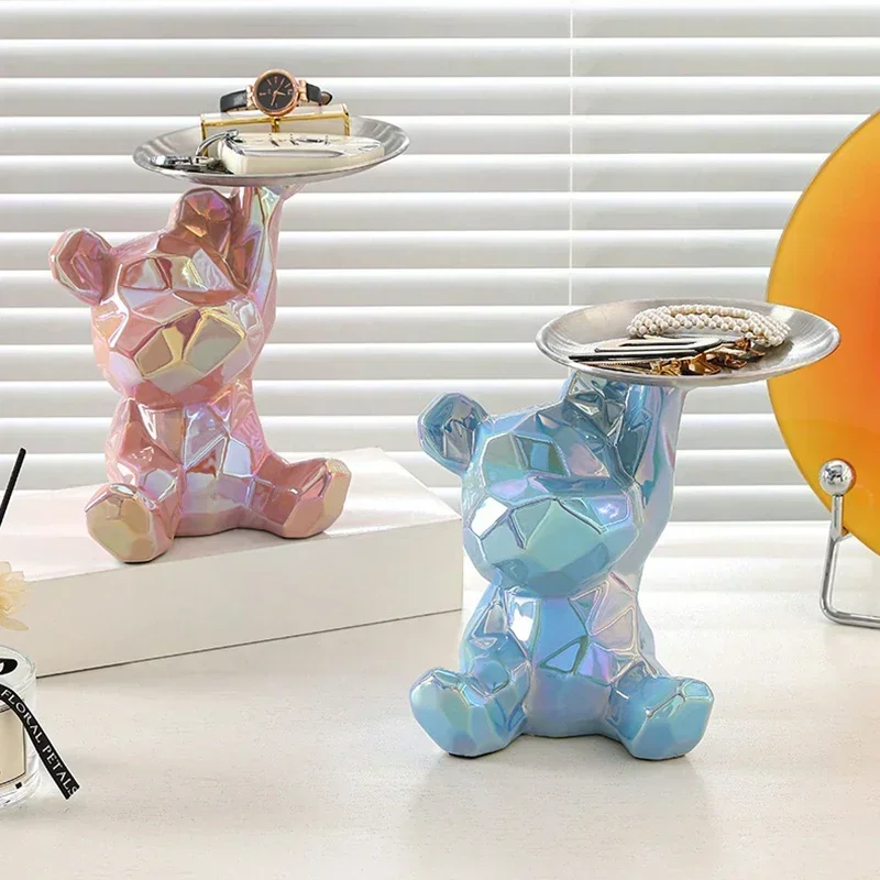Ceramic Bear Figurines Nordic Decor Piggy Bank Ornaments Light Luxury Home Living Room Cabinet Decoration Key Snack Storage Tray
Ceramic Bear Figurines Nordic Decor Piggy Bank Ornaments Light Luxury Home Living Room Cabinet Decoration Key Snack Storage Tray