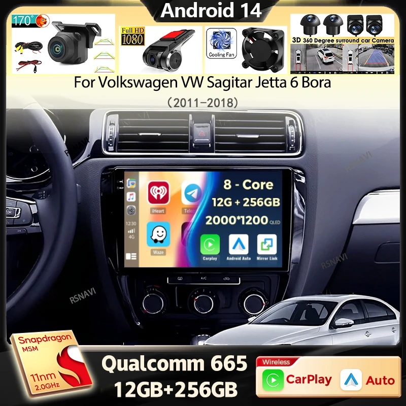 Android 14 Car Radio For Volkswagen VW Sagitar Jetta 6 Bora 2011-2018 Navigation GPS Multimedia Player Stereo WiFi+4G Carplay BT
Android 14 Car Radio For Volkswagen VW Sagitar Jetta 6 Bora 2011-2018 Navigation GPS Multimedia Player Stereo WiFi+4G Carplay BT