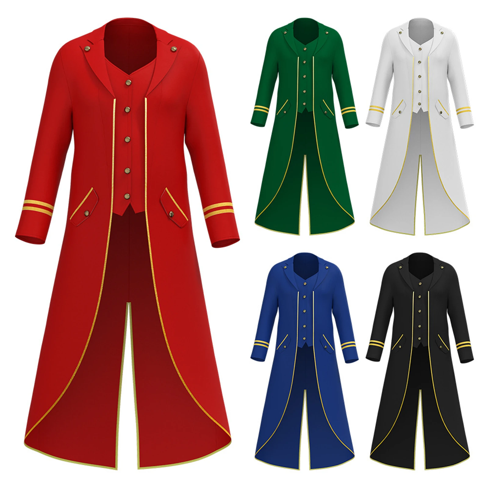 Mens Steampunk Medieval Jacket Gothic Victorian Renaissance Tailcoat Halloween Party Costume Vintage Frock Coat
Mens Steampunk Medieval Jacket Gothic Victorian Renaissance Tailcoat Halloween Party Costume Vintage Frock Coat