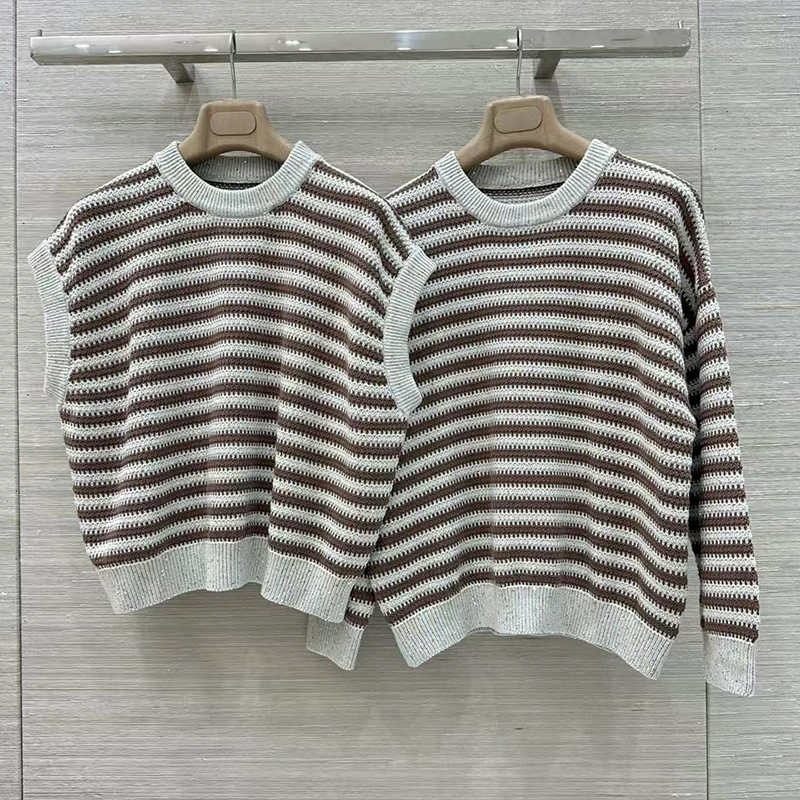 Women's Old Money Style Off-the-Shoulder Sequined Knit Sweater, Round Neck Long Sleeve Pullover, High-Quality Top, 2025
Women's Old Money Style Off-the-Shoulder Sequined Knit Sweater, Round Neck Long Sleeve Pullover, High-Quality Top, 2025