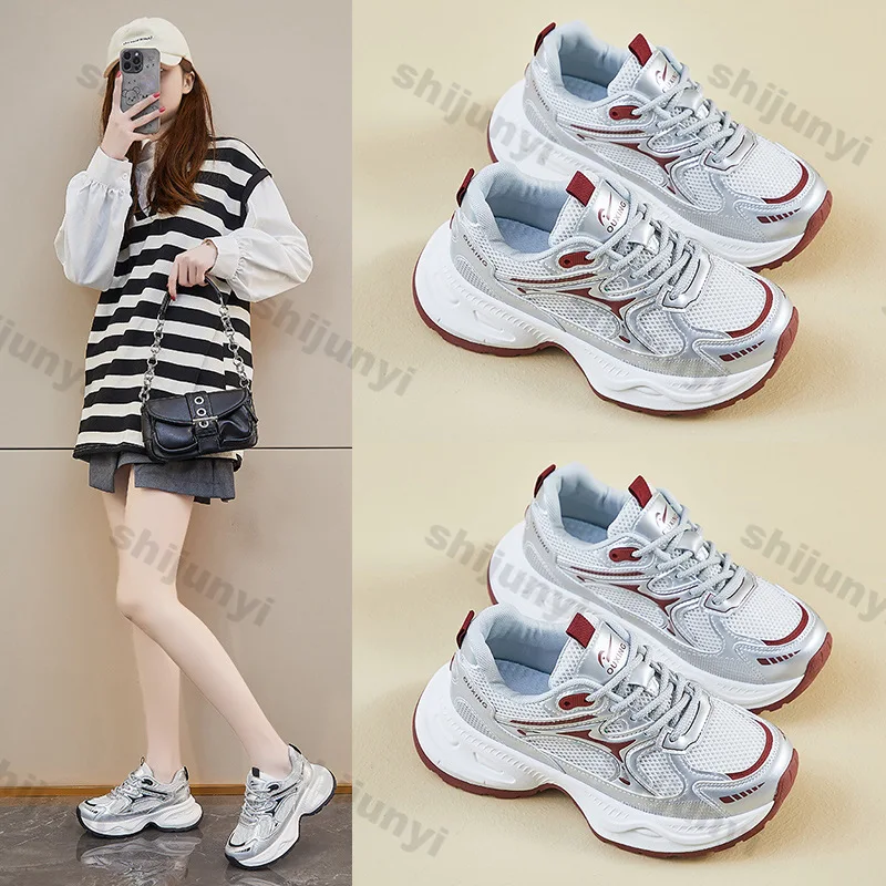 Fashion Women Increase Height Chunky Sneakers 2026 Summer Comfort Non Slip Casual Sneakers Concise Hard Wearing Vulcanize Shoes
Fashion Women Increase Height Chunky Sneakers 2026 Summer Comfort Non Slip Casual Sneakers Concise Hard Wearing Vulcanize Shoes