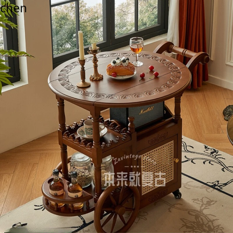 HTT medieval style removable small side table retro cart coffee table folding tea table dining car home
HTT medieval style removable small side table retro cart coffee table folding tea table dining car home