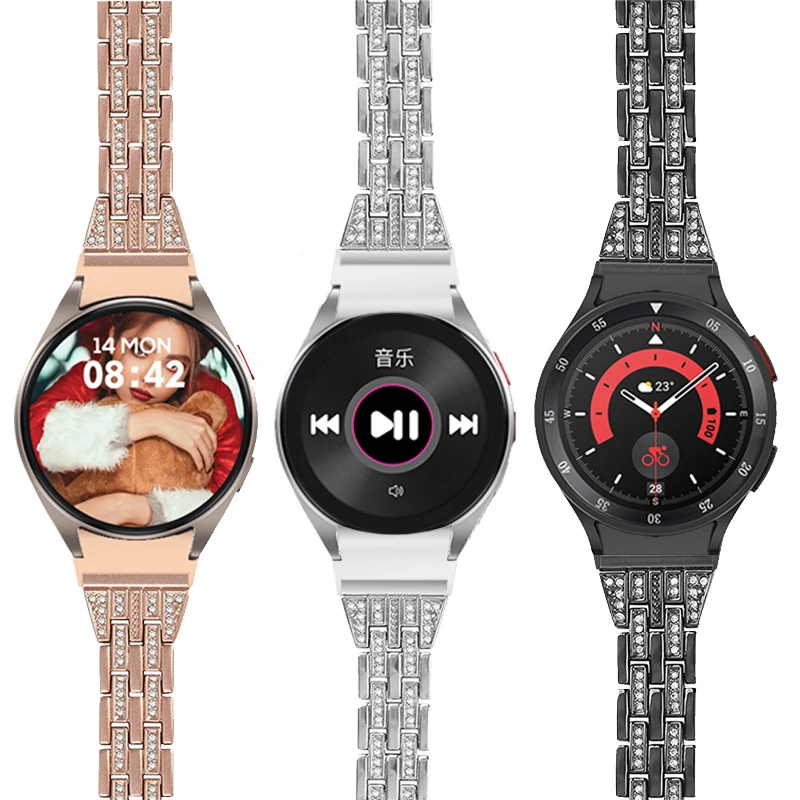 Алмазный браслет для Samsung Galaxy Watch 6 40 мм/44 мм, классический металлический ремешок для наручных часов 42/46 мм 43/47 мм 5/4 40 мм/44 мм/Pro 45 мм
Алмазный браслет для Samsung Galaxy Watch 6 40 мм/44 мм, классический металлический ремешок для наручных часов 42/46 мм 43/47 мм 5/4 40 мм/44 мм/Pro 45 мм