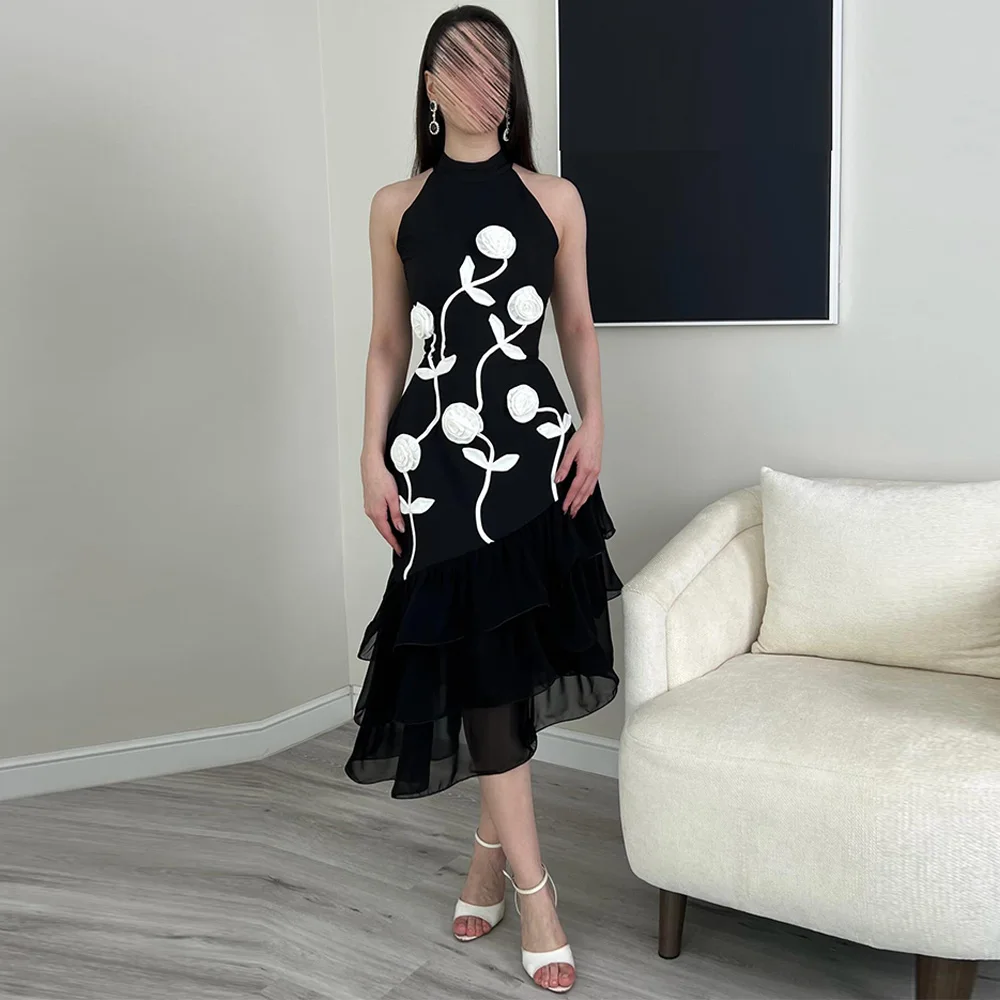 Customized Black Crew Neck Mermaid Evening Dress Modern Flowers Party Dress Fashion Sleeveless Zipper Back Homecoming Dress
Customized Black Crew Neck Mermaid Evening Dress Modern Flowers Party Dress Fashion Sleeveless Zipper Back Homecoming Dress