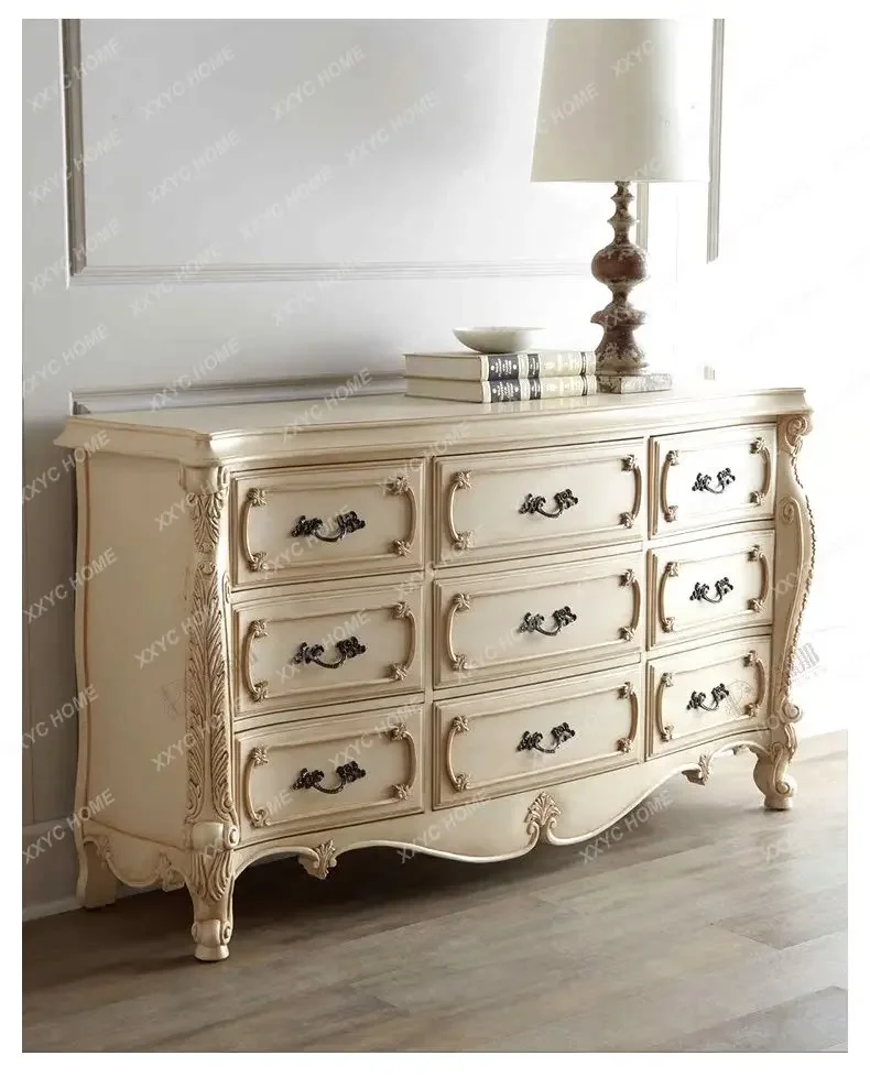 Y1 French Retro Wood Carved Shaped Sideboard Cabinet American Country Luxury Living Room Storage Chest of Drawers
Y1 French Retro Wood Carved Shaped Sideboard Cabinet American Country Luxury Living Room Storage Chest of Drawers