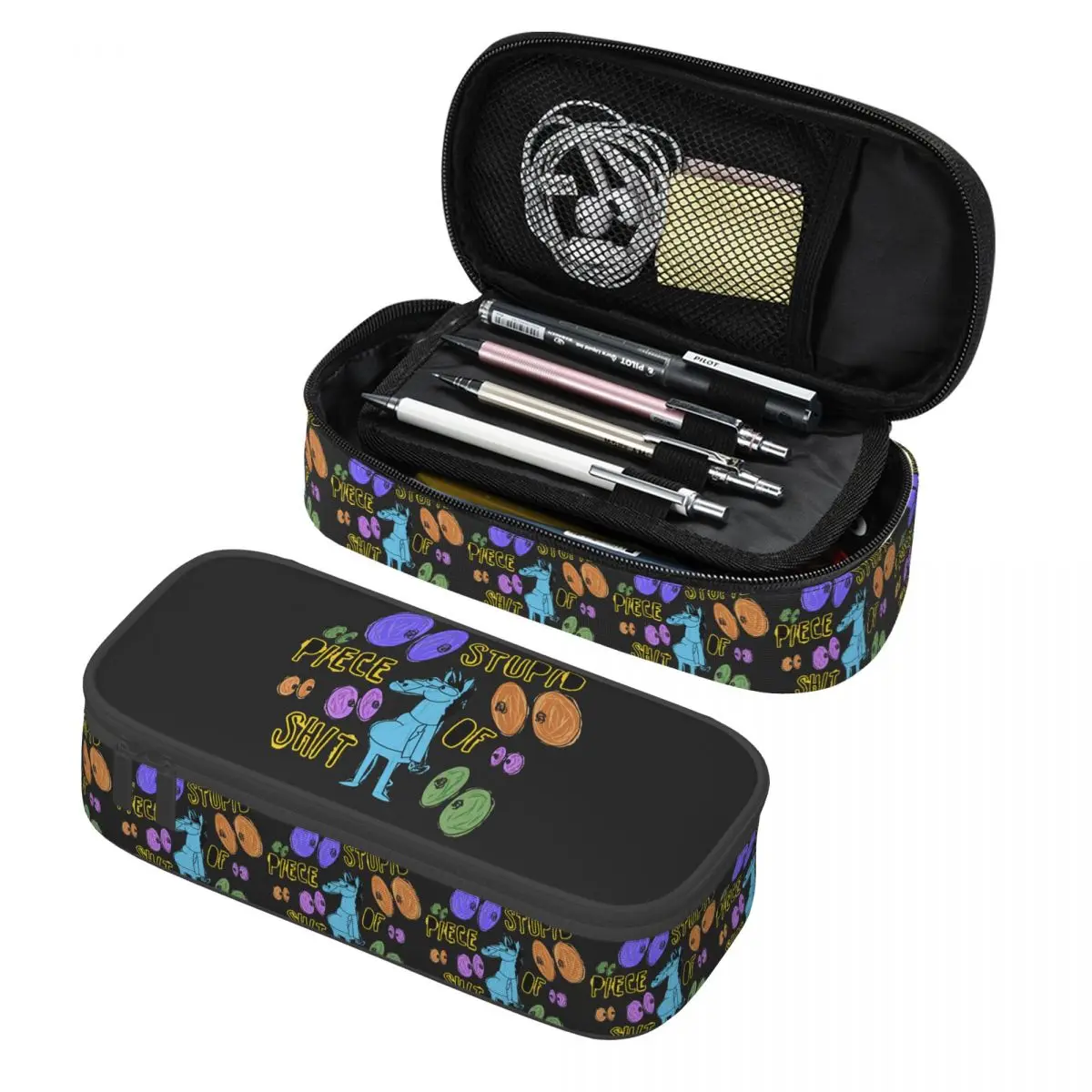 Cartoon Bojack Horseman Stupid Piece Of Shit Pencil Case Pen Holder Storage Stationery Large Capacity Pen Box Pencil Bag
Cartoon Bojack Horseman Stupid Piece Of Shit Pencil Case Pen Holder Storage Stationery Large Capacity Pen Box Pencil Bag