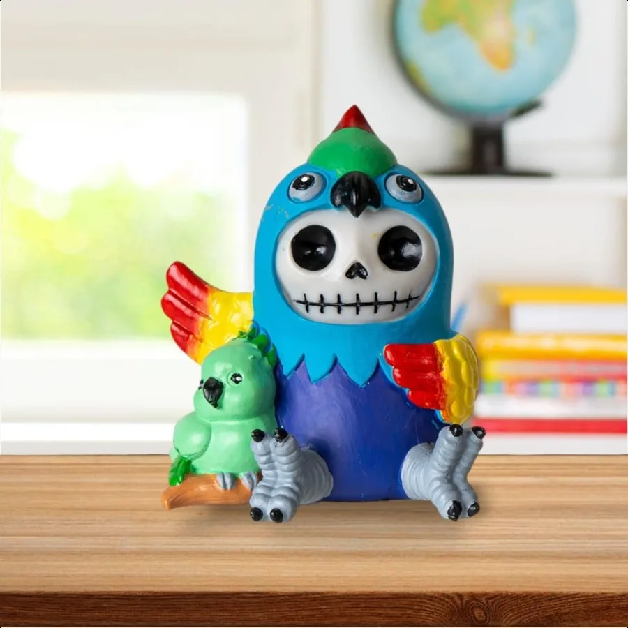 Polly Furrybones Collectible Figurine Signature Skeleton in Colorful Parrot Costume with Cute Parrot Friend Home Decor and Gif
Polly Furrybones Collectible Figurine Signature Skeleton in Colorful Parrot Costume with Cute Parrot Friend Home Decor and Gif