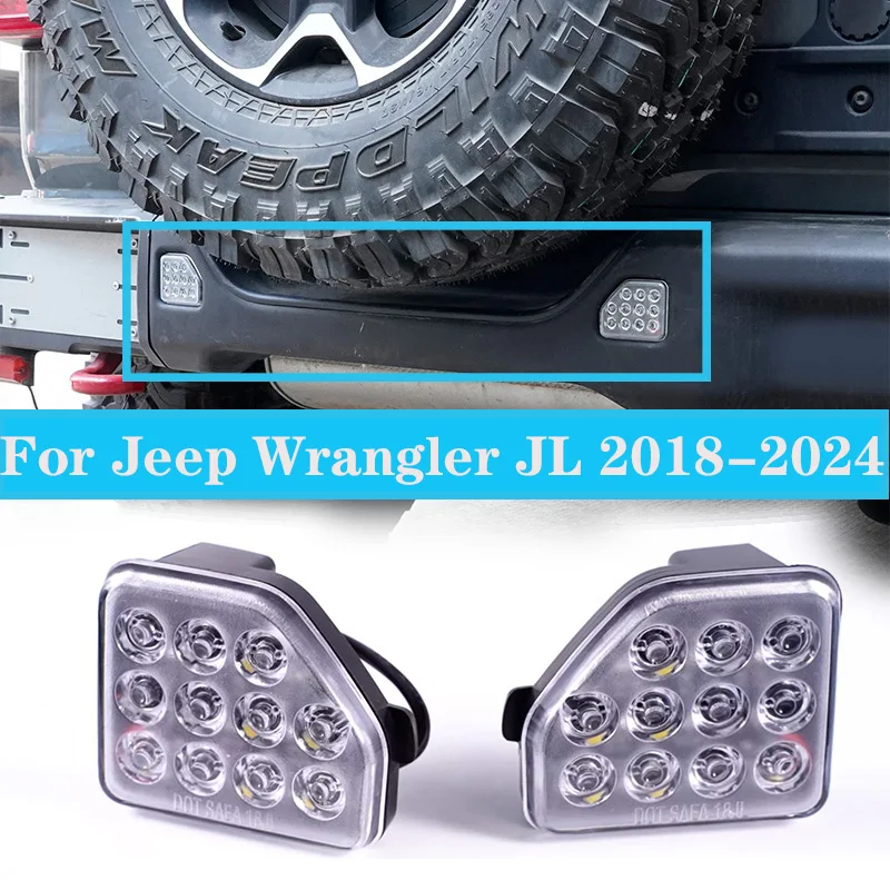 For 2018 2019 2020 Jeep Wrangler JL Clear Lens LED Side Mark Light LED Rear Bumper Reflector White Tail Lamp 2Pcs
For 2018 2019 2020 Jeep Wrangler JL Clear Lens LED Side Mark Light LED Rear Bumper Reflector White Tail Lamp 2Pcs