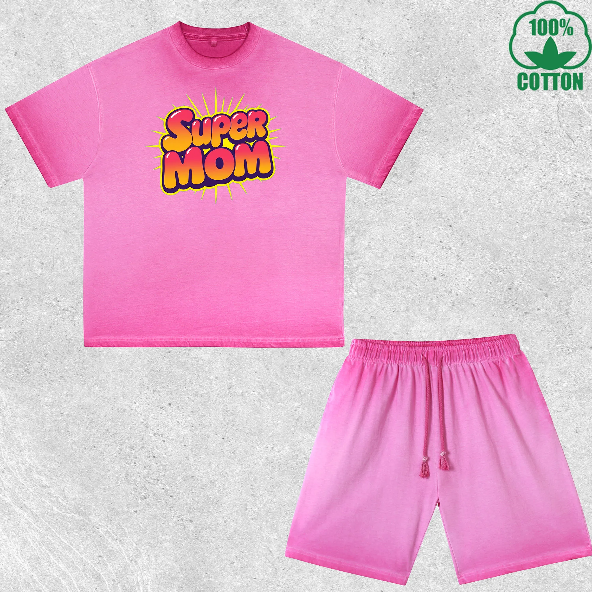 Super Mom Printed Dirty Wash T-Shirt Shorts Set Multicolor Combo Loose Trendy Fashionable 100%Cotton Short Value Pack
Super Mom Printed Dirty Wash T-Shirt Shorts Set Multicolor Combo Loose Trendy Fashionable 100%Cotton Short Value Pack