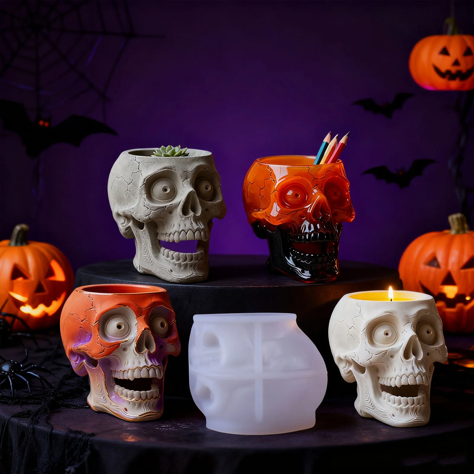 DIY Resin Casting Molds Aromatherapy Candle Cup Storage Cup Silicone Molds Horror Skull-Shaped Plaster Cup Molds
DIY Resin Casting Molds Aromatherapy Candle Cup Storage Cup Silicone Molds Horror Skull-Shaped Plaster Cup Molds