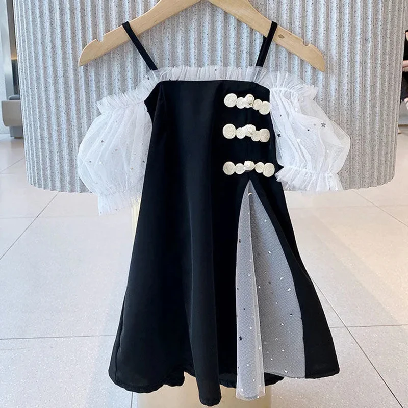 Baby Girls Summer Dress 2023 New Kids Sleeveless Sequin Pleated Dress Princess Girls Puff Sleeve Party Dresses Children Clothing
Baby Girls Summer Dress 2023 New Kids Sleeveless Sequin Pleated Dress Princess Girls Puff Sleeve Party Dresses Children Clothing