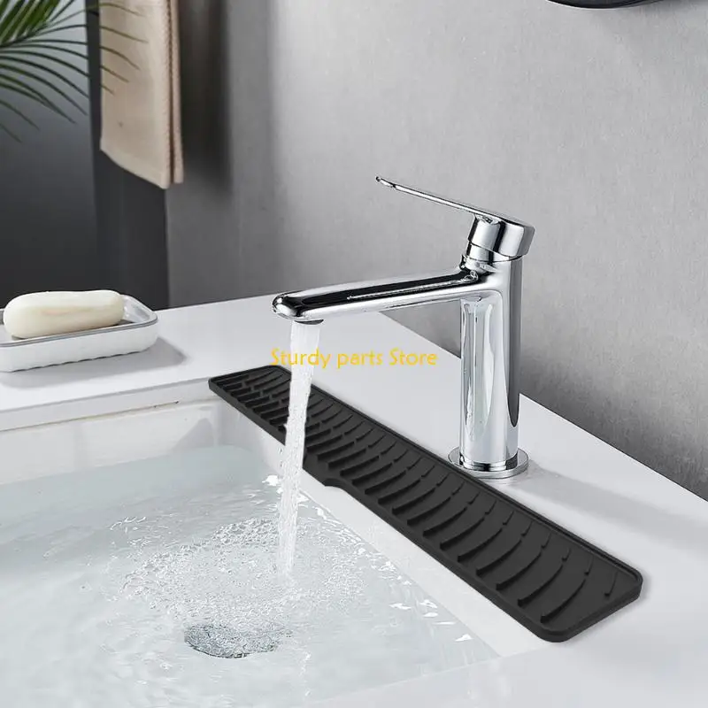 97QC Silicone Faucet Mat not Slip Black Faucet Mat Silicone Drips Mat Water Drips Pad Kitchen Sink Accessory for Kitchen Sink
97QC Silicone Faucet Mat not Slip Black Faucet Mat Silicone Drips Mat Water Drips Pad Kitchen Sink Accessory for Kitchen Sink