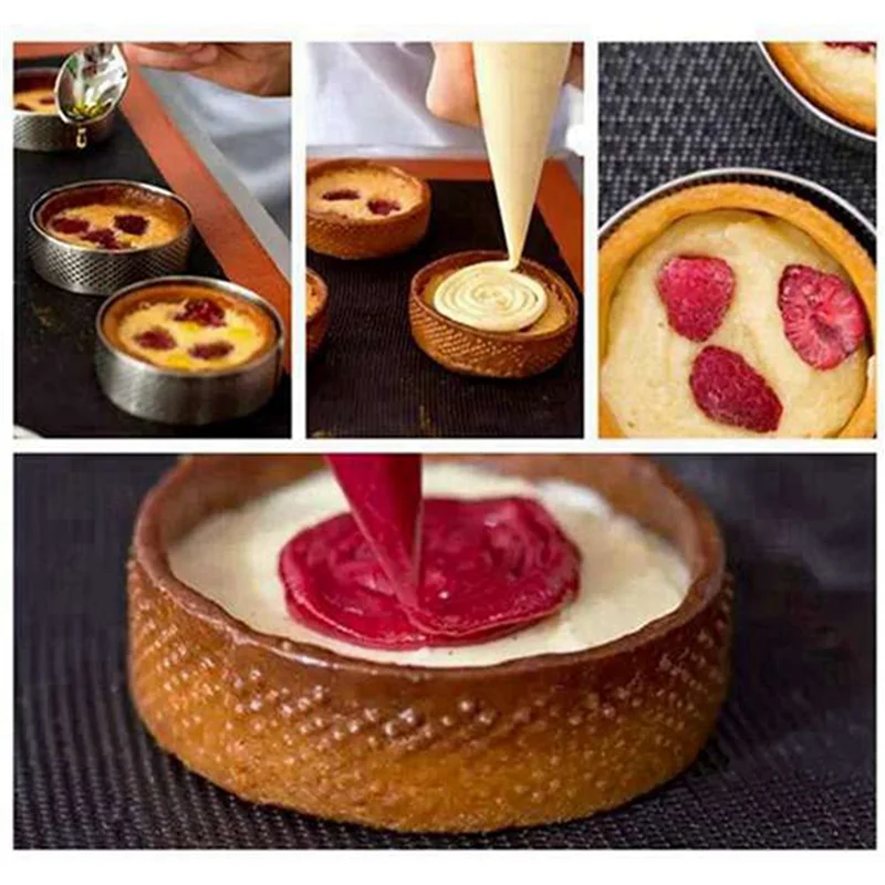 40Pcs Circular Tart Rings With Holes Fruit Pie Quiches Cake Mousse Kitchen Baking Mould Perforated Cake Mousse Ring 8Cm
40Pcs Circular Tart Rings With Holes Fruit Pie Quiches Cake Mousse Kitchen Baking Mould Perforated Cake Mousse Ring 8Cm