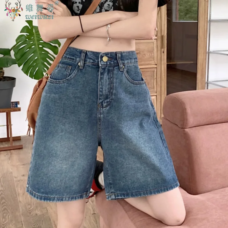 Y2k Summer Women Vintage Blue Wide-leg Denim Short Comfortable High-Waist Jean Shorts Korean Casual Loose Knee Length Shorts
Y2k Summer Women Vintage Blue Wide-leg Denim Short Comfortable High-Waist Jean Shorts Korean Casual Loose Knee Length Shorts
