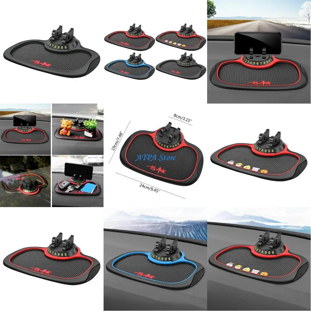 U13C Car Dashboard Bracket Anti-Slip Mat Cushion with NumberPlate
U13C Car Dashboard Bracket Anti-Slip Mat Cushion with NumberPlate
